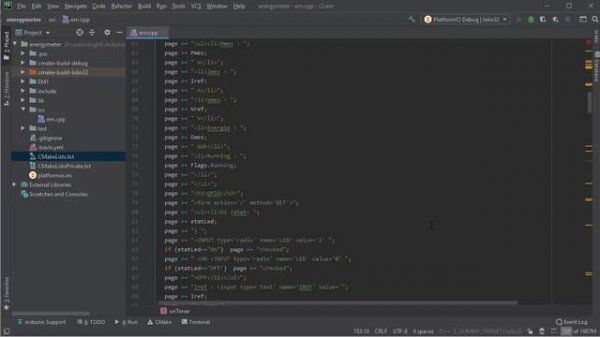 How to create an ESP32 Arduino project using CLion and PlatformIO