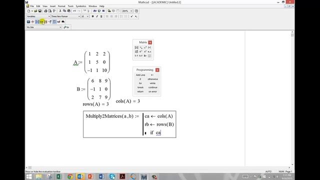 Programming in Mathcad смотреть онлайн