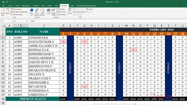 Attendance Preparation in Excel VBA in Tamil Tamil смотреть онлайн