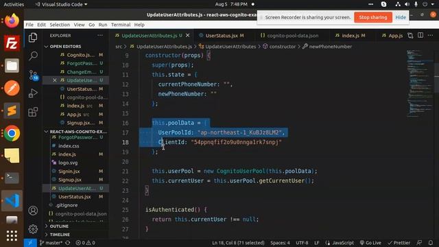 Update user attributes in AWS Cognito using the React JS смотреть онлайн