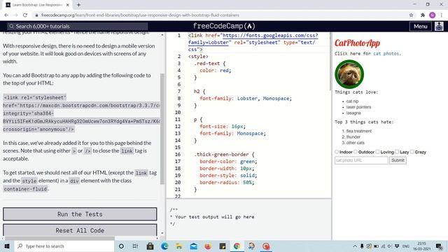 Bootstrap Tutorial 1 - container-fluid class смотреть онлайн