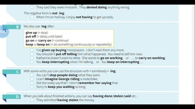 Verb + ing (enjoy doing/ stop doing etc.) смотреть онлайн