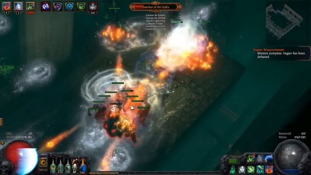Path Of Exile 2.5 - Necromancer remake 5 (ES build) Lair of the Hydra Map 16 Tier смотреть онлайн