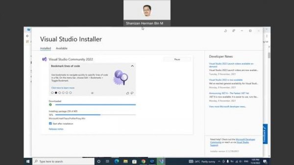 Microsoft Visual Studio 2022 Installation - Visual Basic