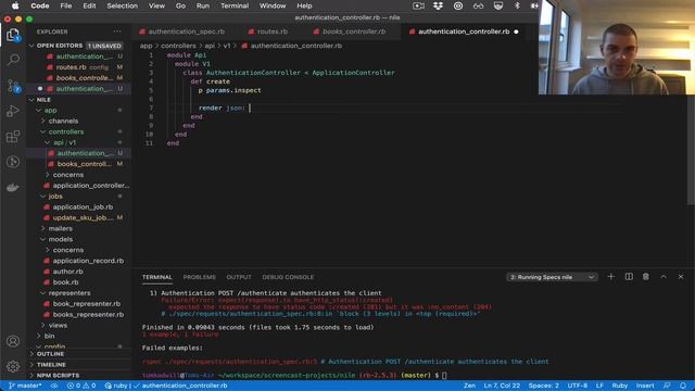 Rails 6 API Tutorial - Building an Authentication Endpoint p.19 смотреть онлайн