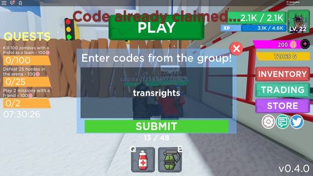 ALL *9* NEW SECRET OP WORKING CODES! Roblox Zombie Strike смотреть онлайн