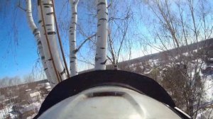 Работа с бензопилой на дереве от первого лица Working with a chainsaw on a tree in the first person