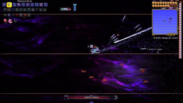 Terraria - Beating the Adult eidolon worm/primordial wyrm and Noxus смотреть онлайн