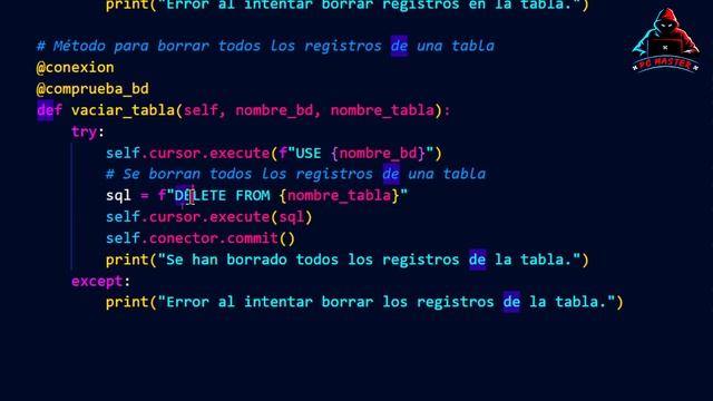 Métodos para ELIMINAR y ACTUALIZAR REGISTROS en TABLAS MySQL - Máster en PYTHON #42 смотреть онлайн