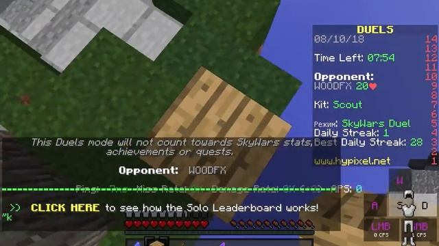 Дуэли - победы и проигрыши - Minecraft SkyWars Hypixel Mini-Game смотреть онлайн