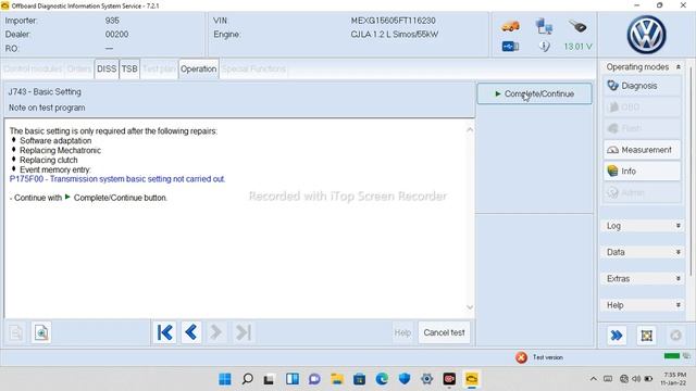 VW - Vento DSG7 Transmission Basic Setting смотреть онлайн