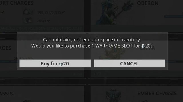 Warframe - Not enough inventory slot смотреть онлайн