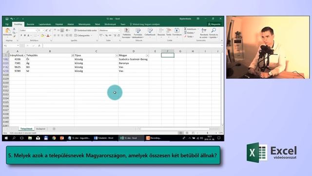 Excel - Rendezés, szűrés, keresés és csere | Excel videosorozat 12. rész смотреть онлайн