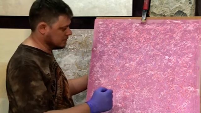Декоративные краски и штукатурки шелк, мастер-класс по нанесению Decorazza Seta тампоном. смотреть онлайн