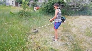 Пытаюсь косить траву, 14 июня 2019