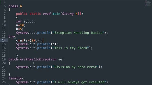 finally block in java- Exception Handling смотреть онлайн