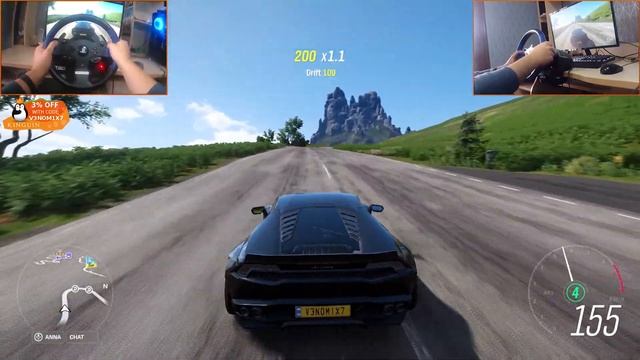 960 BHP Lamborghini Huracan Liberty Walk (Drifting) - Forza Horizon 4 | Thrustmaster T150 gameplay смотреть онлайн