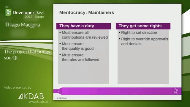 QtDD12 - The project that brings you Qt - Thiago Macieira смотреть онлайн
