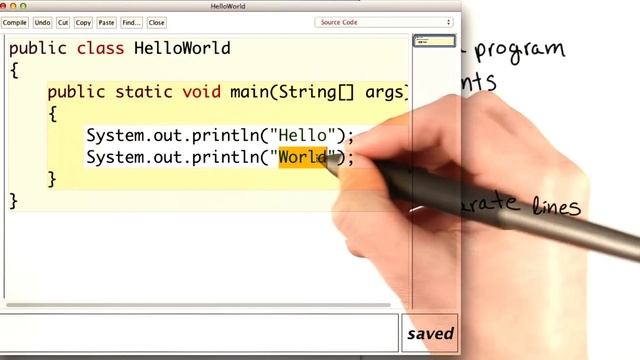Hello World Two Lines - Intro to Java Programming смотреть онлайн