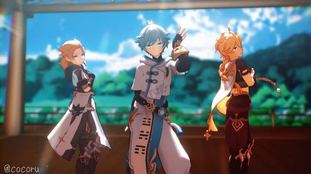 【MMD原神Genshin Impact】9人でGee【レザー/魈/万葉/空/重雲/アルベド/行秋/ウェンティ/ベネット】 смотреть онлайн