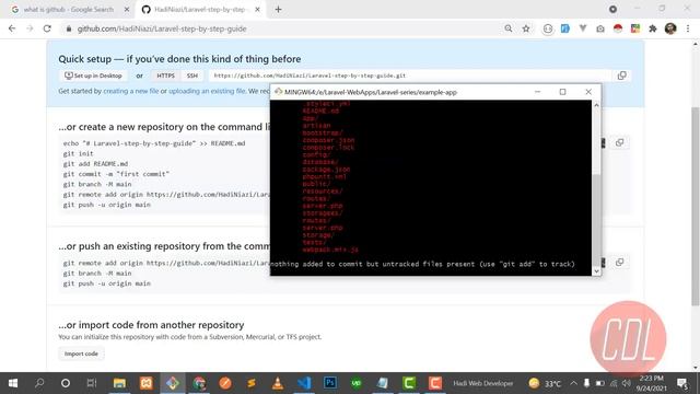 (17) Push Our Laravel App code to Github | Push code to Github | Upload code on Github смотреть онлайн