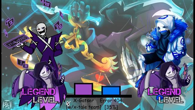 Error 404 Sans VS X Gaster Power Levels смотреть онлайн
