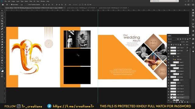 2022 NEW 12x36 WEDDING ALBUM PSD | Free Download PSD Files | Photoshop Tutorial | PACK 19 смотреть онлайн