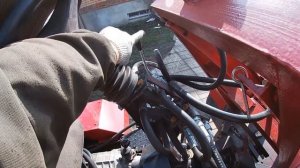 Установил редуктор от мотоблока на минитрактор.