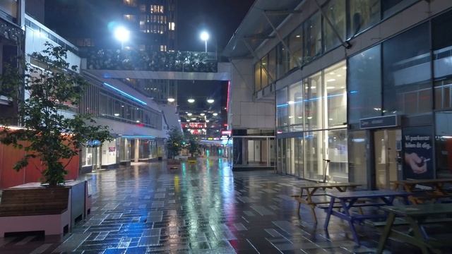 Night Walk In Stockholm, Sweden (4K, Street Sounds ASMR)