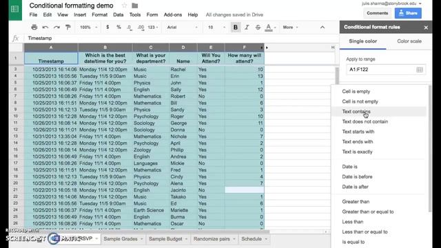 Google Sheets: Conditional Formatting and Filtering with Custom Formulas смотреть онлайн