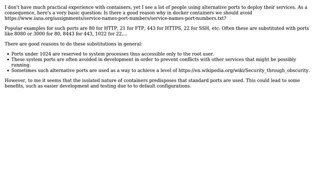 DevOps & SysAdmins: A good reason why docker containers shouldn't use standard ports? смотреть онлайн