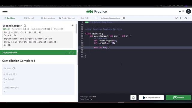 Print Second Largest Element in an Array | Java | Arrays смотреть онлайн
