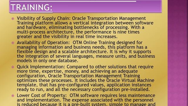 Proexcellency Provides Oracle Transportation Management (OTM) Online Training смотреть онлайн