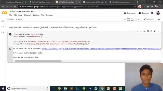 Klasifikasi data dengan metode Support Vector Machine (SVM) menggunakan Python Google Colab смотреть онлайн