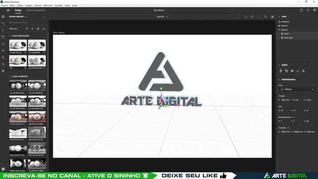 Adobe Dimension 3D - Logo 3D usando Photoshop e o Dimension смотреть онлайн