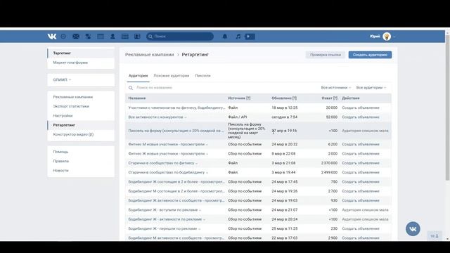 Разбор настройки рекламы медицинского центра смотреть онлайн