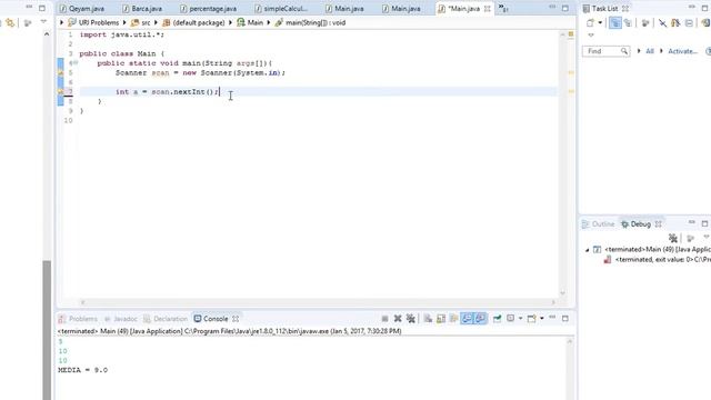 URI Online Judge Solutions in Java - Problem 1007 смотреть онлайн