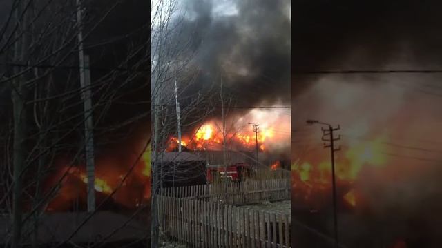 как горит деревянный дом смотреть онлайн