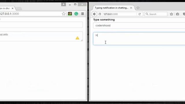 Typing notification in chatting application using nodejs and socket.io смотреть онлайн