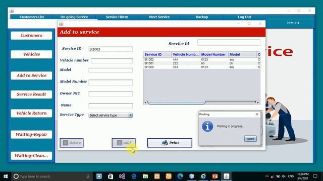 vehicle service center management system project in java | java complete project with source code смотреть онлайн