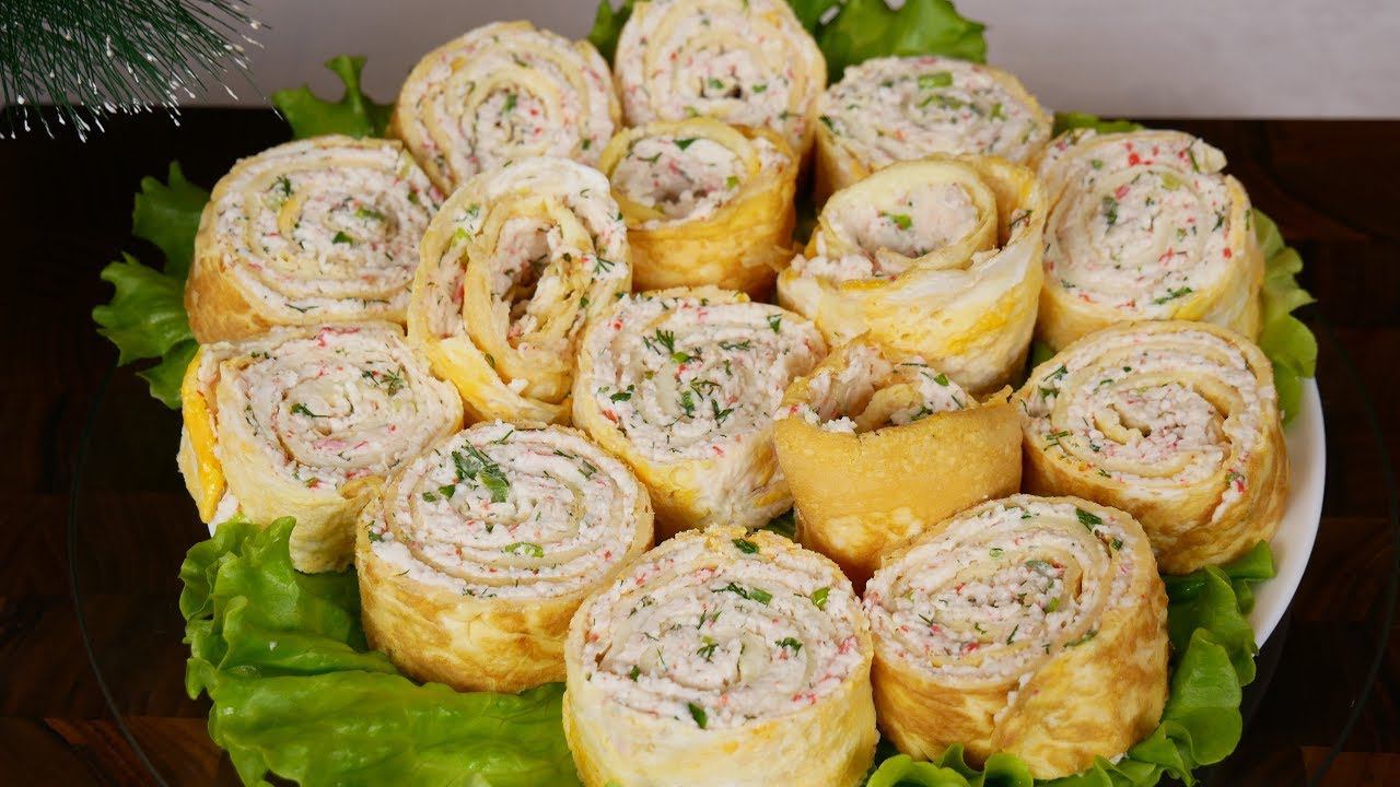 Любимая Новогодняя закуска. Омлетные РУЛЕТИКИ, цыганка готовит. Gipsy Cuisine..