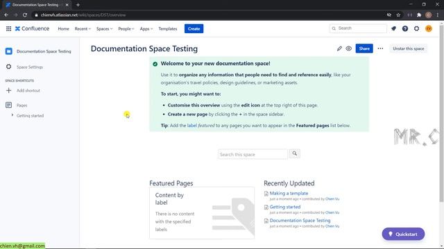 #03 How to create a confluence space | Explore Atlassian Confluence смотреть онлайн