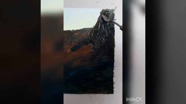 Подснежники, маслом на холсте, мастихин и кисть. смотреть онлайн