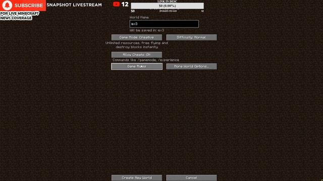 20w21a - NEW LOADING SCREEN and CREATE/EDIT DIMENSIONS - LIVE 1.16 Snapshot смотреть онлайн