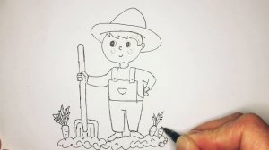 Как нарисовать фермера - How to draw a farmer