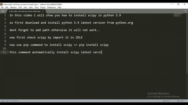 How To Install Scipy In Python 3.9 (Windows 10)