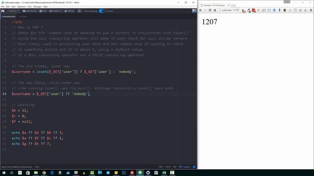 PHP 7's Null Coalescing Operator: How and Why To Use It смотреть онлайн