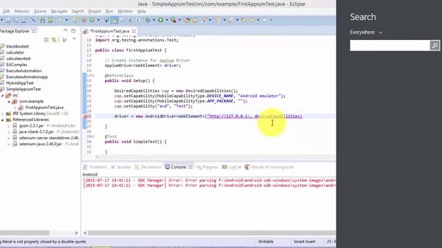 Writing first Appium test -- Part 2 (Appium with Java series) смотреть онлайн