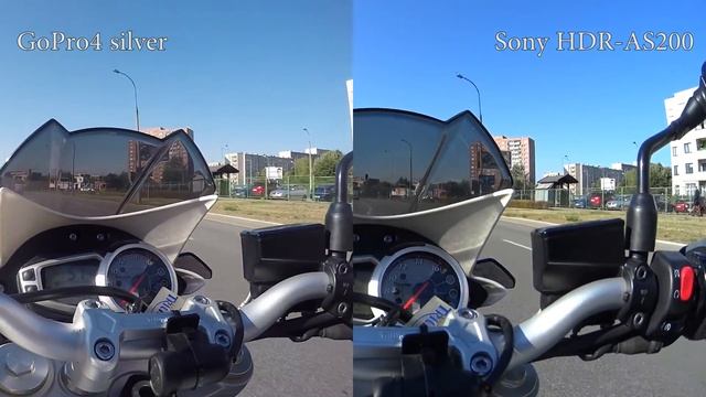Sony Action Cam HDR-AS200 vs GOPRO 4 silver motorcycle test смотреть онлайн