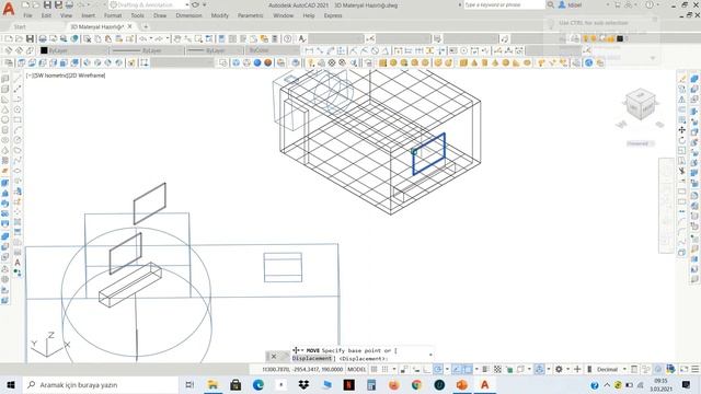 27.Ders 3D AutoCAD-Mekanda kamera yerleşimi-Create camera komutu смотреть онлайн